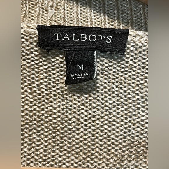 Talbots Summer Linen Beige Open-Front Sweater Cardigan
Size Medium - Picture 5 of 6